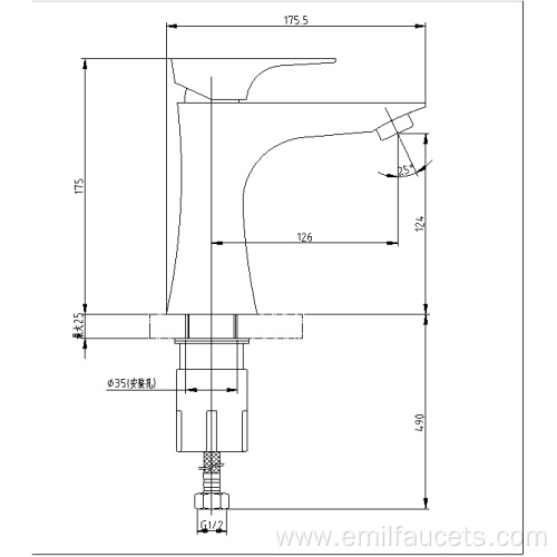 Single handle basin faucet tap sink bathroom